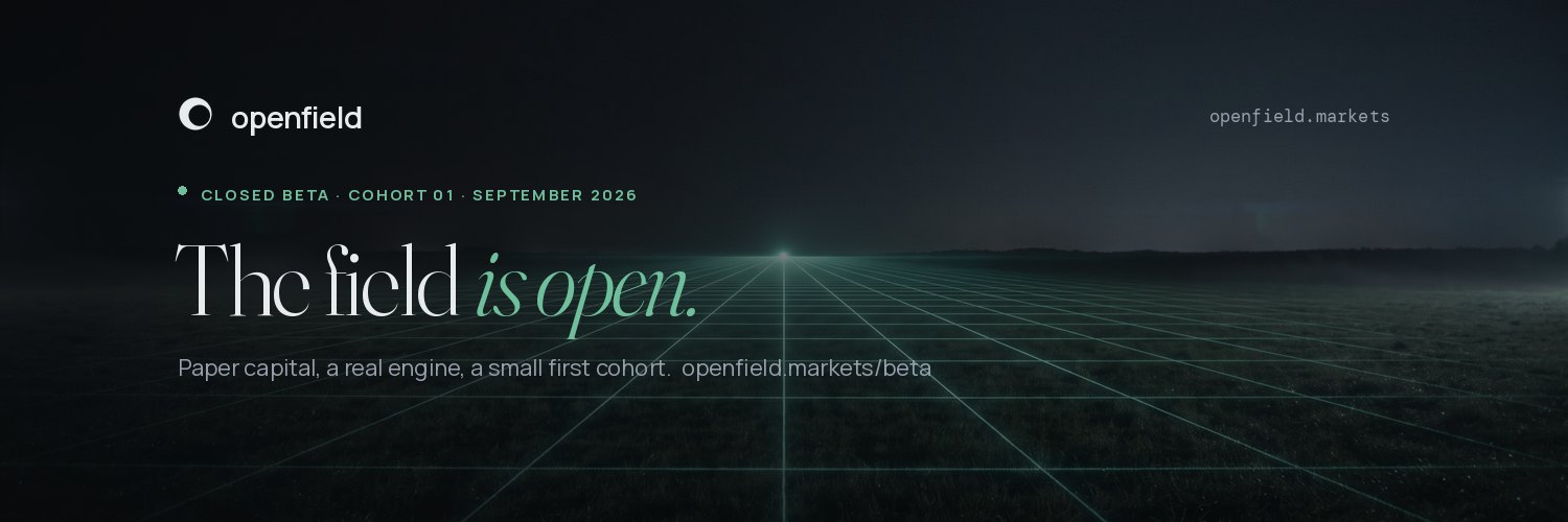 The field at night with the words The field is open and a pre-launch kicker